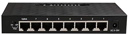8 Port Gigabit Ethernet Network Switch, YILONG 10/100/1000Mbps Network Switch Hub, Desktop Unmanaged Ethernet Splitter, Durable Plastic Casing, Fanless Quiet, Plug and Play