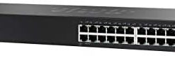 Cisco SG110-24 Desktop Switch with 24 Gigabit Ethernet (GbE) Ports plus 2 Combo mini-GBIC SFP , Limited Lifetime Protection (SG110-24-NA),Black