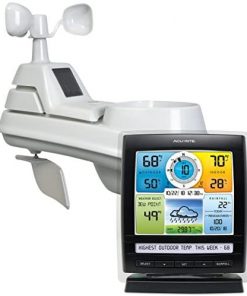 AcuRite 01512 Wireless Home Station for Indoor and Outdoor with 5-in-1 Weather Sensor: Temperature, Humidity, Wind Speed, Direction, and Rainfall, Full Color
