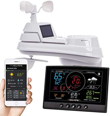 AcuRite Iris Weather Station with Wireless Wi-Fi Connection for Home (01544), Black