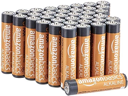 Amazon Basics 36 Pack AAA High-Performance Alkaline Batteries, 10-Year Shelf Life, Easy to Open Value Pack