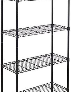 Amazon Basics 5-Shelf Adjustable, Heavy Duty Storage Shelving Unit (350 lbs loading capacity per shelf), Steel Organizer Wire Rack, Black,(36L x 14W x 72H)