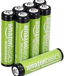 Amazon Basics 8-Pack AAA Rechargeable Batteries, 800 mAh, Pre-charged