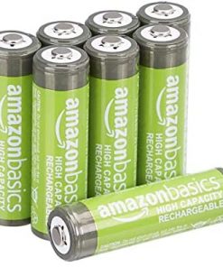 Amazon Basics AA High-Capacity Ni-MH Rechargeable Batteries (2400 mAh), Pre-charged - Pack of 8