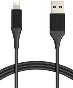 Amazon Basics Lightning to USB Cable - Advanced Collection, MFi Certified Apple iPhone Charger, Black, 6-Foot (Durability Rated 10, 000 Bends) upgrade
