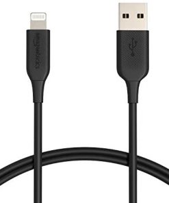 Amazon Basics Lightning to USB Cable - MFi Certified Apple iPhone Charger, Black, 3-Foot (2-Pack) (Durability Rated 4, 000 Bends) upgrade