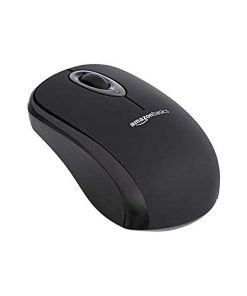 Amazon Basics Wireless Computer Mouse with USB Nano Receiver - Black