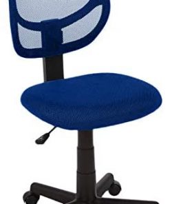 AmazonBasics Low-Back Computer Task Office Desk Chair with Swivel Casters - Blue