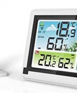 Eagletech Digital Weather Station Wireless Indoor Outdoor Hygrometer Thermometer Weather Forecast with Remote Transmitter