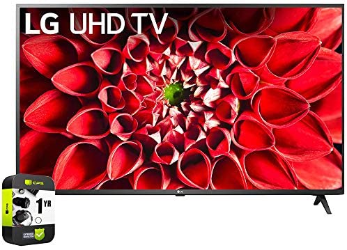 LG 70UN7070PUA 70 inch UHD 70 Series 4K HDR AI Smart TV Bundle with 1 Year Extended Protection Plan