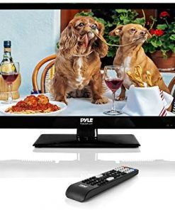 Pyle 18.5-Inch 1080p LED TV | Ultra HD TV | LED Hi Res Widescreen Monitor with HDMI Cable RCA Input | LED TV Monitor | Audio Streaming | Mac PC | Stereo Speakers | HD TV Wall Mount (PTVLED18)
