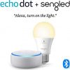 Echo Dot (3rd Gen) - Smart speaker with Alexa - Sandstone Sengled Bluetooth bulb