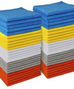 AIDEA Microfiber Cleaning Cloths, Cleaning Cloth Drying Towel, All-Purpose Softer Highly Absorbent, Lint Free, Streak Free Wash Cloth for House, Kitchen, Car, Window, Gifts-50PK (12in.x 12in.)
