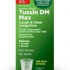 Amazon Basic Care Tussin DM Cough & Congestion Relief, Raspberry Menthol Flavor; Cough Medicine for Adults, 8 Fluid Ounces