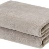 Amazon Basics Quick-Dry, Luxurious, Soft, 100% Cotton Bath Towels, Platinum - Set of 2
