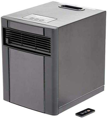 AmazonBasics Portable Eco-Smart Space Heater - Black (Renewed)