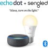 Echo Dot (3rd Gen) - Smart speaker with Alexa - Charcoal with Sengled Bluetooth bulb