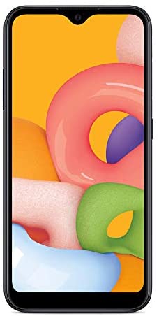 (Free $20 Airtime Activation Promotion) TracFone Samsung Galaxy A01 4G LTE Prepaid Smartphone - Black - 16GB - Sim Card Included -CDMA