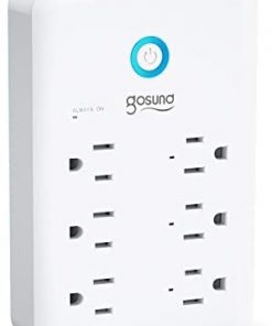 Smart Outlet, Gosund Wall Outlet Extender (15A/1800W), Multi WiFi Plug with 3 USB Ports (5V/3A 24W) and 6 Outlet Wall Adapter Plug Expanders Surge Protector Works with Alexa and Google Home