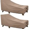 ULTCOVER Waterproof Patio Lounge Chair Cover Heavy Duty Outdoor Chaise Lounge Covers 2 Pack - 76L x 32W x 32H inch