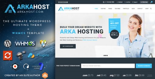 ArkaHost - WHMCS WordPress Theme