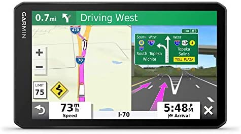 Garmin dezl OTR700, 7-inch GPS Truck Navigator, Easy-to-Read Touchscreen Display, Custom Truck Routing and Load-to-Dock Guidance, 7 Inch (Renewed)