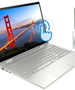 2021 HP Envy x360 2-in-1 15.6" FHD Touchscreen Laptop Computer, Intel i5-10210u, 16GB RAM, 1TB PCIe SSD, Backlit KB, Intel UHD Graphics, Alexa Built-in, Win 10, Silver, 32GB Snow Bell USB Card