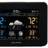 AcuRite 02027A1 Color Weather Station with High Low Temperature and Humidity with Moon Phase, Dark Themed (02027A), Black Display