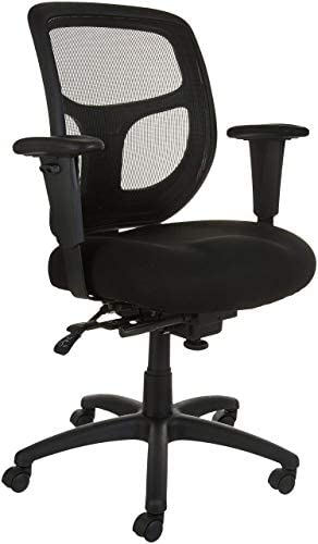 Amazon Basics Mesh Fabric Executive Mid-Back Office Desk Chair, Black