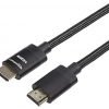 Amazon Basics Premium-Certified Braided HDMI Cable - Supports Ethernet, 3D, 4K HDR and ARC (4K@60Hz, 18Gbps) - 10 Foot