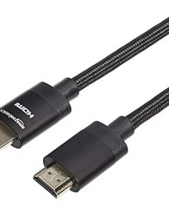 Amazon Basics Premium-Certified Braided HDMI Cable - Supports Ethernet, 3D, 4K HDR and ARC (4K@60Hz, 18Gbps) - 10 Foot