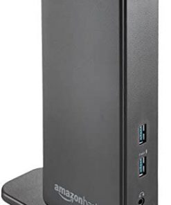 Amazon Basics USB 3.0 Universal Laptop Dual Monitor Docking Station