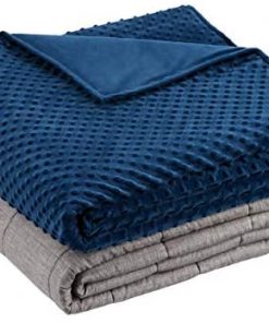 Amazon Basics Weighted Blanket with Minky Duvet Cover - 15lb, 60x80