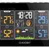 CHOOBY Weather Station, Wireless Indoor Outdoor Thermometer with Sensor,Color LCD Display, Temperature and Humidity Gauge, Inside Outside Thermometer, Alarm for Weather Forecast