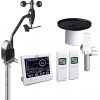ECOWITT HP3501 TFT Wi-Fi Weather Station with Solar Powered Wireless Anemometer, UV & Light Sensor, Self-Emptying Rain Collector, Color Graph Display, Weather APP and PC Software
