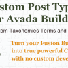 Custom Post Types, Taxonomies and Fields for Avada Builder