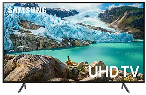 SAMSUNG UN75RU7100FXZA Flat 75-Inch 4K UHD 7 Series Ultra HD Smart TV with HDR and Alexa Compatibility (2019 Model)