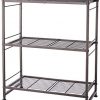 Simple Trending 3-Tier Stackable Wire Shelving Unit Storage Rack, Expandable & Adjustable Kitchen Storage Cabinet Shelf Organizer, Bronze