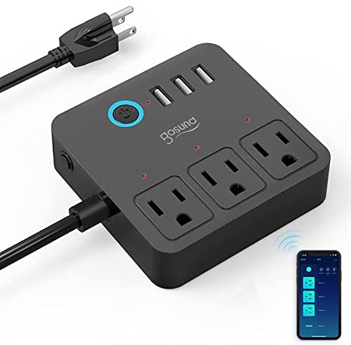 Smart Power Strip, Gosund Smart Plug Works with Alexa, Google Home, Outlet Surge Protector with USB for Smart Home and Office, 4ft Extension Cord
