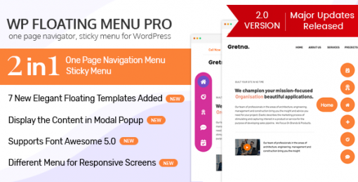 WP Floating Menu Pro - One page navigator, sticky menu for WordPress