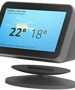 Adjustable Stand Magnetic Holder for Echo Show 8 and Echo Show 5 ，360 Degree Rotation Echo Spot Mount Table Holder for Amazon Alexa Speakers - Anti-Slip (Black)