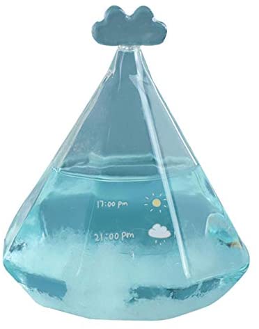 Cement Storm Glass Weather Forecaster Weather Station Liquid Barometer Weather Predictor Fashion Creative Office Desktop and Home Decorative Weather Glass for Home & Office Durable and Useful