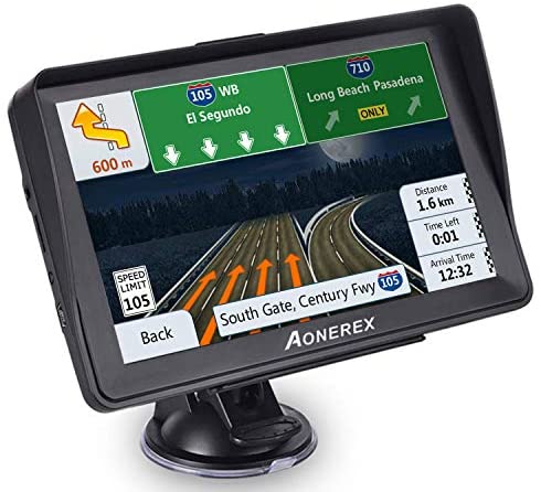 GPS Navigation for Car Truck 7 inch Touch Screen Vehicle GPS Navigation with Speedometer HGV Voice GPS Speeding Warning, 2021 Maps, Lifetime Free Map Updates
