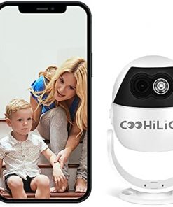 [New 2021] FHD 1080P WiFi Indoor Mini Surveillance Camera - Two-Way Audio Pet Detection, Motion-Tracking.IR Night Vision.Dog Cat and Baby Camera. Works with Alexa and Google Home