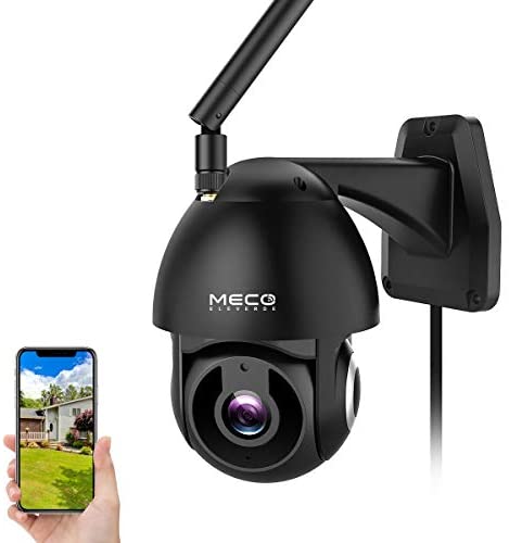 Outdoor Camera Wireless, MECO 1080P HD Pan/Tilt WiFi Home Security Camera with Waterproof, Motion Detection, Auto Tracking, Night Vision, 2-Way Audio, Compatible with Alexa [Not Battery-Powered]
