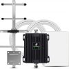 Phonetone Cell Phone Signal Booster for Home and Office Up to 5,000 Sq Ft | Boost 4G LTE Data for Verizon and AT&T | 65dB Dual Band 12/17/13 Cellular Repeater with High Gain Antennas | FCC Approved