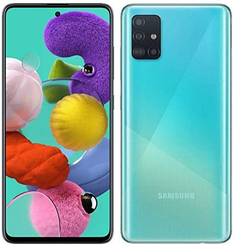 Samsung Galaxy A51 A515F 128GB DUOS GSM Unlocked Phone w/Quad Camera 48 MP + 12 MP + 5 MP + 5 MP (International Variant/US Compatible LTE) - Prism Crush Blue