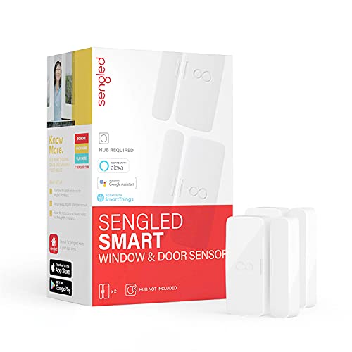 Sengled Smart Door Sensor, Smart Sensor for Window and Door, Hub Required, Compatible with Alexa, Google Assistant and SmartThings, APP Control, 4 Pack