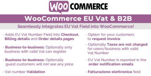 WooCommerce Eu Vat & B2B