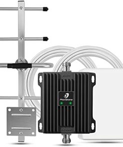 Cell Phone Signal Booster for Home and Office - Boost Verizon and AT&T LTE Signal | Up to 5,000 Sq Ft Area | Dual Band 12/17/13 Cellular Repeater with High Gain Antennas